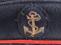 Frankreich 2.Weltkrieg, Marinemütze, das Mützenband fehlt, Kopfgrösse gemessen 56, ungereinigt