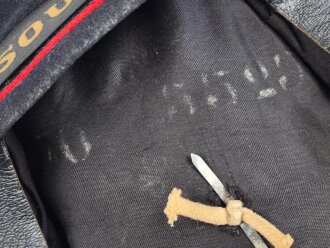 Frankreich 2.Weltkrieg, Marinemütze eines Matrosen auf erinem U-Boot. Mützenband " Sous Marins", Kopfgrösse gemessen 57