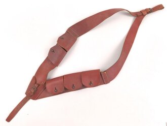 Frankreich Fremdenlegion, Bandolier aus rotbraunem Leder...