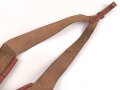Frankreich Fremdenlegion, Bandolier aus rotbraunem Leder mit 5 Patronentaschen und Koppelschuh. Guter Gesamtzustand