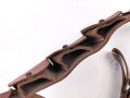 Frankreich Fremdenlegion, Bandolier aus rotbraunem Leder mit 5 Patronentaschen und Koppelschuh. Guter Gesamtzustand
