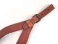 Frankreich Fremdenlegion, Bandolier aus rotbraunem Leder mit 5 Patronentaschen und Koppelschuh. Guter Gesamtzustand