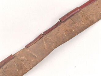 Frankreich Fremdenlegion ?, Bandolier aus rotbraunem Leder mit 8 Patronentaschen  Gebraucht