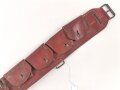 Frankreich Fremdenlegion ?, Bandolier aus rotbraunem Leder mit 8 Patronentaschen  Gebraucht