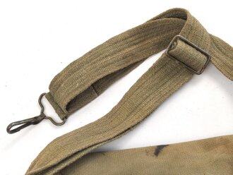 Frankreich 2. Weltkrieg, Gasmaskentasche/Musette für ANP31 , datiert 1940, gebraucht