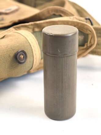 Frankreich 2. Weltkrieg, Gasmaskentasche/Musette für ANP31 , datiert 1940, gebraucht
