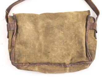 Frankreich 2. Weltkrieg, Tasche mit schwerem Ledertrageriemen, datiert 1936.