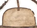 Frankreich 2. Weltkrieg, Tasche mit schwerem Ledertrageriemen, datiert 1936.