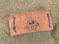 Frankreich wohl 2. Weltkrieg, Tasche/Musette für Koppel, gestempelt