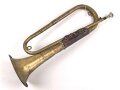 Frankreich, Signaltrompete Hersteller Couesnon Paris. Gesamtlänge etwa 50cm