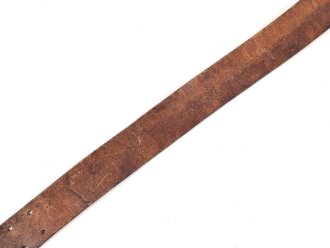 Frankreich, Lederkoppel , Höhe 4cm, Gesamtlänge 111cm