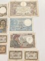 Frankreich , Konvolut Geldscheine meist aus der Zeit des 2. Weltkrieg