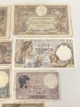 Frankreich , Konvolut Geldscheine meist aus der Zeit des 2. Weltkrieg