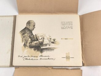 "Nevers - 1940. 17 Juin - 31 Juillet" von Emile Thooren. Besetzung von Nevers 1940, Mappe mit 28 Kunstdrucken , Nummer 455 von 1000.