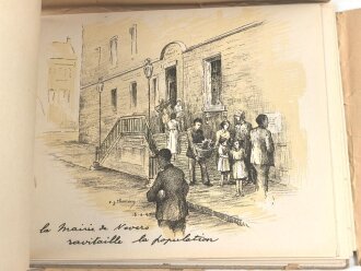 "Nevers - 1940. 17 Juin - 31 Juillet" von Emile Thooren. Besetzung von Nevers 1940, Mappe mit 28 Kunstdrucken , Nummer 455 von 1000.