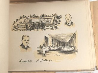 "Nevers - 1940. 17 Juin - 31 Juillet" von Emile Thooren. Besetzung von Nevers 1940, Mappe mit 28 Kunstdrucken , Nummer 455 von 1000.