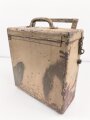 Motorrad Packtasche Wehrmacht, ungereinigtes Stück mit originaler Tarnlackierung. Ungereinigt