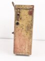 Motorrad Packtasche Wehrmacht, ungereinigtes Stück mit originaler Tarnlackierung. Ungereinigt