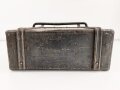 Motorrad Packtasche Wehrmacht, ungereinigtes Stück mit originaler Tarnlackierung. Ungereinigt