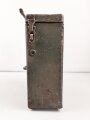 Motorrad Packtasche Wehrmacht, ungereinigtes Stück mit originaler Tarnlackierung. Ungereinigt