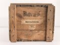 Transportkasten aus Holz für Wehrmachtsdosen "Blutwurst"  Maße etwa  33 x 46 x 29cm. Guter Zustand