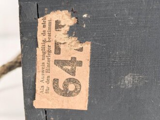 Transportkasten Wehrmacht für drei Stück Wurfgranaten zum Granatwerfer 34. Original lackiertes Stück