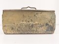 Transportkasten Wehrmacht, so unter anderem Verwendet für Putzzeug zur 20mm Flak. Originallack, ungereinigtes Stück