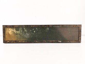 Reichswehr und frühe Wehrmacht, Transportkasten für " Zusatzkartuschen und 4. Ladungen der Feldkanone 16 neuer Art" Originale Tarnlackiert, datiert 1936, ungereinigt.