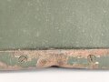 Reichswehr und frühe Wehrmacht, Transportkasten für " Zusatzkartuschen und 4. Ladungen der Feldkanone 16 neuer Art" Originale Tarnlackiert, datiert 1936, ungereinigt.