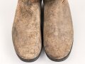 Reichswehr, Paar Stiefel für Mannschaften im Stil des 1. Weltkrieg mit Seitennaht. Ungetragenes Paar,  Variante ohne Absatzeisen und Stiefelnägel. Sohlenlänge 30cm