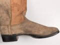 Reichswehr, Paar Stiefel für Mannschaften im Stil des 1. Weltkrieg mit Seitennaht. Ungetragenes Paar,  Variante ohne Absatzeisen und Stiefelnägel. Sohlenlänge 30cm