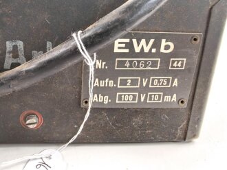Wechselrichter EW.b zum Tornister Empfänger Berta. Originallack,datiert 1944, Funktion nicht geprüft