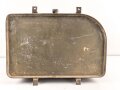 Kraftstofftank  der Firma PRAGA. Sandfarbener Originallack, datiert 1944. Maße etwa 25 x 35 x 55cm