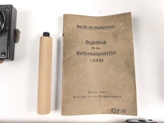 Entfernungsmesser 36 Wehrmacht. Originallack, guter Zustand, Die Lagergabel fehlt, sonst Vollständig.