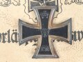 1. Weltkrieg, Vorläufiger Ausweis für das Eiserne Kreuz 2. Klasse, ausgestellt am 12.6.1917, dazu das Eiserne Kreuz