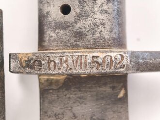 1.Weltkrieg, Ersatz Seitengewehr ( EB32 / EB33) in gutem Gesamtzustand, Truppenstempel " GEB.B.VII 502"