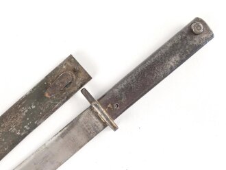 1.Weltkrieg, Ersatz Seitengewehr ( EB32 / EB33) in gutem Gesamtzustand, Truppenstempel " GEB.B.VII 502"