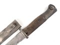 Kaiserreich, Seitengewehr Modell 84/98 mit Sägerücken. Auf dem Klingenrücken keine Abnahme, Kammerstempel "G.17.283". Guter Gesamtzustand