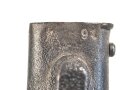 Kaiserreich,  Kurzes Seitengewehr 98 mit Sägerücken. Eigentumstück mit aufgelegten, preussischen Abzeichen. Gereinigtes Stück , der Sägerücken runtergeschliffen