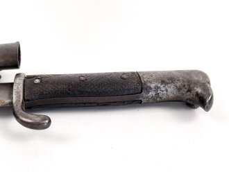 Kaiserreich,  Kurzes Seitengewehr 98 mit Sägerücken.  Kammerstück mit preussischer Abnahme von 1904, Kammerstempel " L.L. 11.31" "Lenk Luftschiff"  laut Jeff Nolls Liste