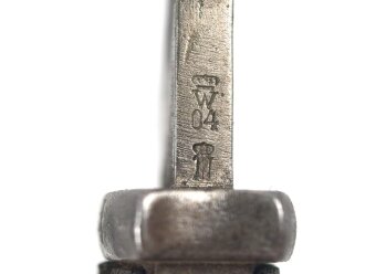Kaiserreich,  Kurzes Seitengewehr 98 mit Sägerücken.  Kammerstück mit preussischer Abnahme von 1904, Kammerstempel " L.L. 11.31" "Lenk Luftschiff"  laut Jeff Nolls Liste