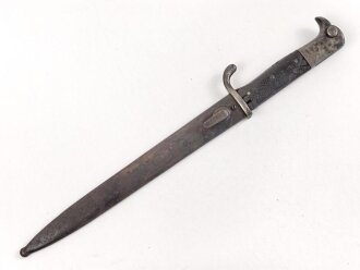 Kaiserreich,  Kurzes Seitengewehr 98 mit Sägerücken.  Kammerstück mit preussischer Abnahme von 1904, Kammerstempel " L.L. 11.31" "Lenk Luftschiff"  laut Jeff Nolls Liste