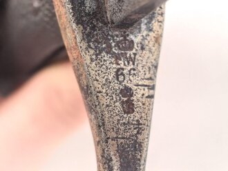 Preussen, Hirschfänger für Jägerbüchse Modell 1865, nicht ausgebuchst. Kammerstück mit Truppenstempel.