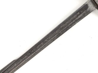 Preussen, Hirschfänger für Jägerbüchse Modell 1865, nicht ausgebuchst. Kammerstück mit Truppenstempel.