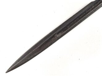 Preussen, Hirschfänger für Jägerbüchse Modell 1865, nicht ausgebuchst. Kammerstück mit Truppenstempel.