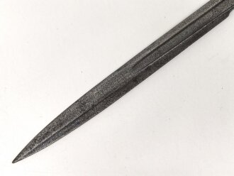 Preussen, Hirschfänger für Jägerbüchse Modell 1865, nicht ausgebuchst. Kammerstück mit Truppenstempel.
