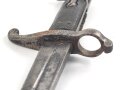 Preussen, Hirschfänger für Jägerbüchse Modell 1865, nicht ausgebuchst. Kammerstück mit Truppenstempel.