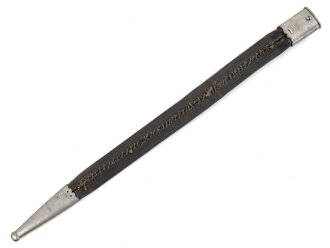 Preussen,  Lederscheide für einenHirschfänger zur Jägerbüchse Modell 1865 oder 1871. Leder geschrumpft, Gesamtlänge 51,5cm