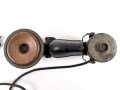 1. Weltkrieg, eiserner Armeefernsprecher in gutem Gesamtzustand, Funktion nicht geprüft
