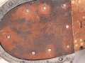 Paar Halbschuhe, ungeschwärztes Leder, Sohlenlänge 30cm, Alter und Herkunft unbekannt